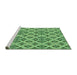 Sideview of Machine Washable Transitional Jade Green Rug, wshpat2867grn
