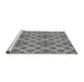 Sideview of Machine Washable Transitional Silver Gray Rug, wshpat2867gry