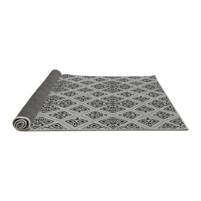 Thickness of Patterned Silver Gray Rug, pat2867gry