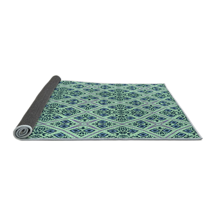 Thickness of Patterned Blue Rug, pat2867lblu
