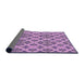 Thickness of Patterned Blossom Pink Rug, pat2867pur