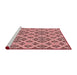 Sideview of Machine Washable Transitional Deep Rose Pink Rug, wshpat2867rd