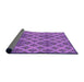 Thickness of Patterned Violet Purple Rug, pat2868pur