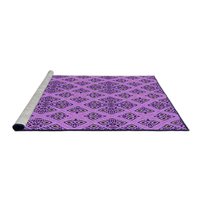 Sideview of Machine Washable Transitional Violet Purple Rug, wshpat2868pur