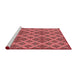 Sideview of Machine Washable Transitional Pastel Red Pink Rug, wshpat2868rd