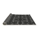 Thickness of Patterned Charcoal Black Rug, pat2869gry