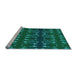 Sideview of Machine Washable Transitional Deep Teal Green Rug, wshpat2869lblu