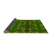 Thickness of Patterned Deep Emerald Green Rug, pat2869yw