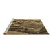 Sideview of Machine Washable Transitional Bakers Brown Rug, wshpat287brn