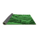 Thickness of Patterned Deep Emerald Green Rug, pat287grn