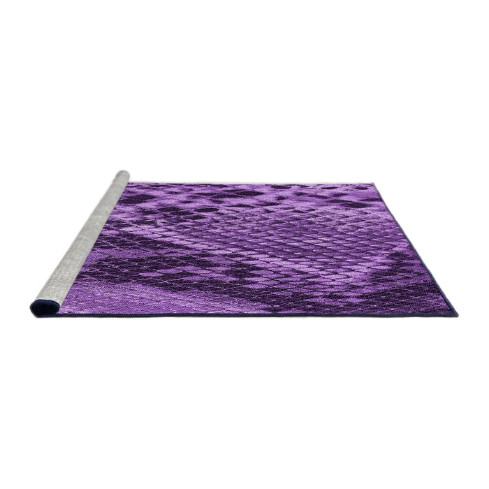 Sideview of Machine Washable Transitional Purple Rug, wshpat287pur