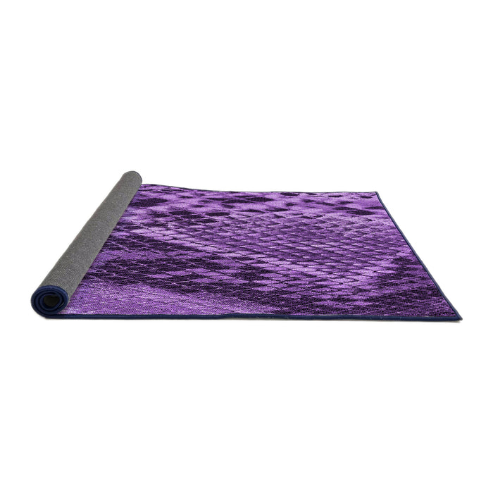 Thickness of Patterned Purple Rug, pat287pur