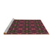 Sideview of Machine Washable Transitional Plum Purple Rug, wshpat2870brn