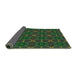 Thickness of Patterned Dark Lime Green Rug, pat2870grn