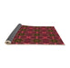 Thickness of Patterned Fire Brick Red Rug, pat2870org