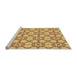 Sideview of Machine Washable Transitional Chrome Gold Yellow Rug, wshpat2872org