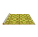 Sideview of Machine Washable Transitional Dark Golden Brown Rug, wshpat2872yw