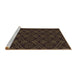 Sideview of Machine Washable Transitional Red Brown Rug, wshpat2873brn