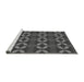 Sideview of Machine Washable Transitional Gray Rug, wshpat2874gry