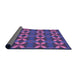 Thickness of Patterned Bright Grape Purple Rug, pat2874pur