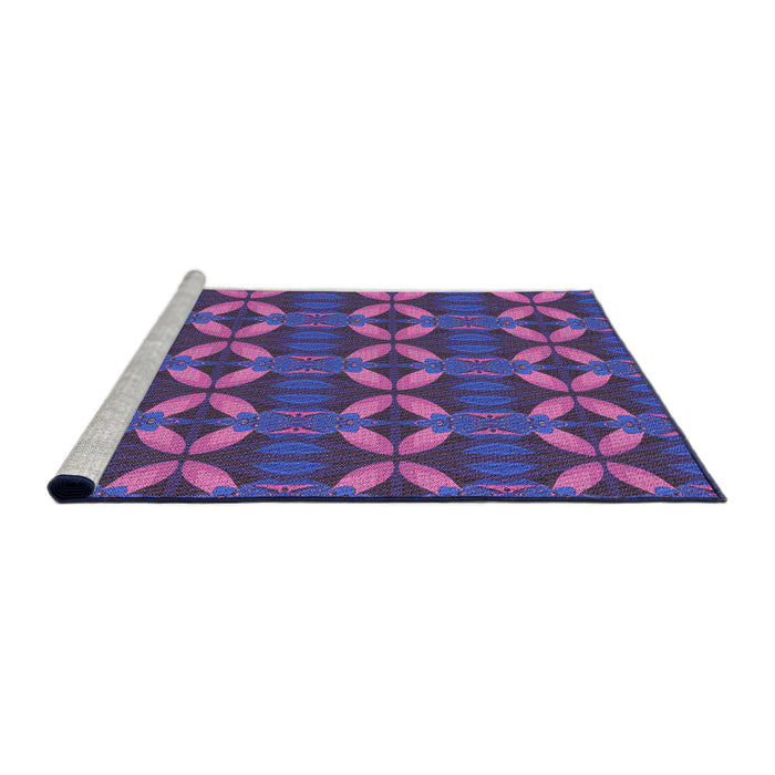 Sideview of Machine Washable Transitional Bright Grape Purple Rug, wshpat2874pur