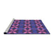 Sideview of Machine Washable Transitional Bright Grape Purple Rug, wshpat2874pur