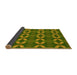 Thickness of Patterned Dark Yellow Green Rug, pat2874yw