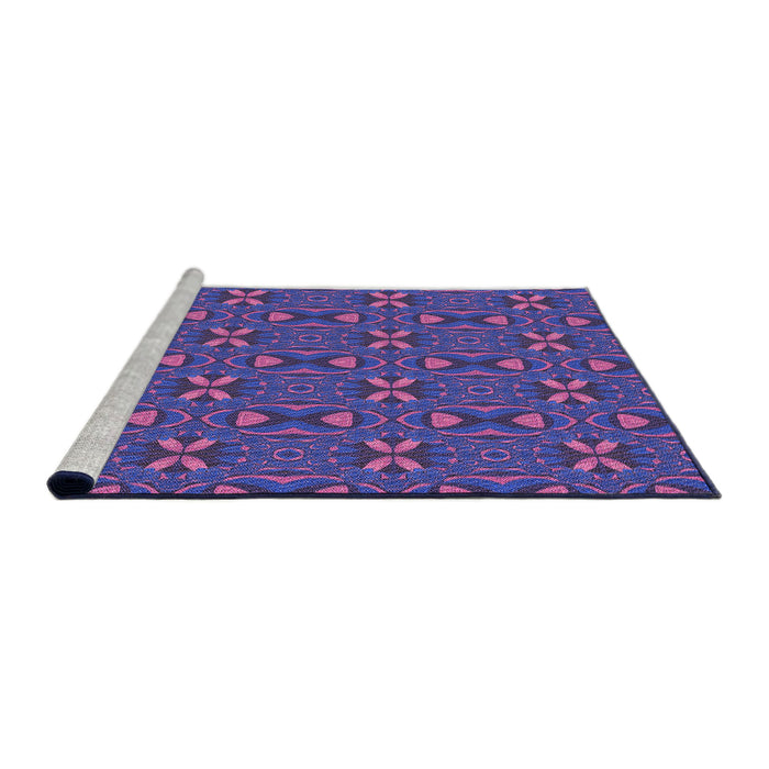 Sideview of Machine Washable Transitional Bright Grape Purple Rug, wshpat2875pur
