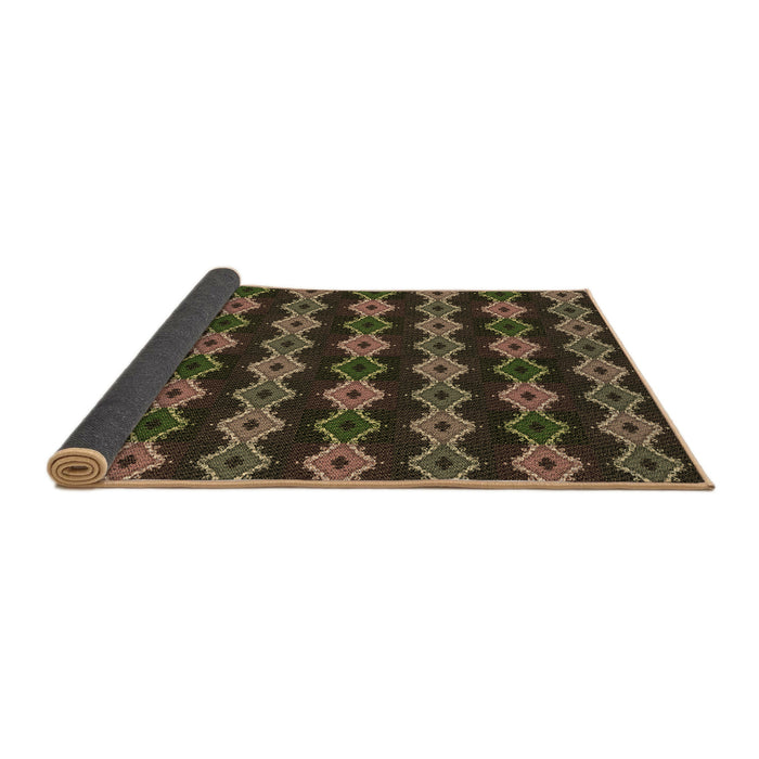 Thickness of Patterned Brown Rug, pat2877brn