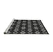 Sideview of Machine Washable Transitional Charcoal Black Rug, wshpat2877gry