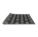 Thickness of Patterned Charcoal Black Rug, pat2877gry