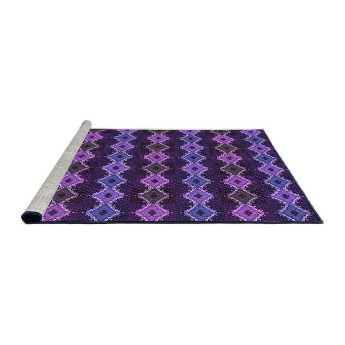Sideview of Machine Washable Transitional Purple Rug, wshpat2877pur