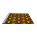 Sideview of Machine Washable Transitional Maroon Red Rug, wshpat2878yw