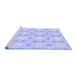 Sideview of Machine Washable Transitional Blue Rug, wshpat2879blu