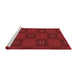 Sideview of Machine Washable Transitional Red Rug, wshpat288rd