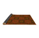 Thickness of Patterned Mahogany Brown Rug, pat288yw