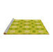 Sideview of Machine Washable Transitional Yellow Rug, wshpat2880yw