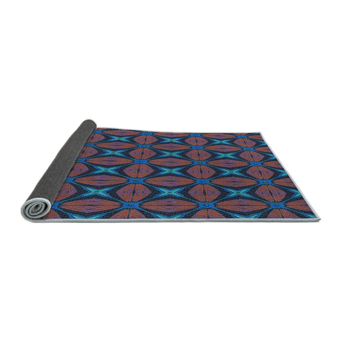 Thickness of Patterned Plum Purple Rug, pat2881lblu