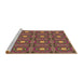 Sideview of Machine Washable Transitional Bronze Brown Rug, wshpat2882brn