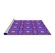 Sideview of Machine Washable Transitional Purple Rug, wshpat2882pur