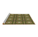 Sideview of Machine Washable Transitional Dark Golden Brown Rug, wshpat2883brn