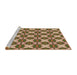 Sideview of Machine Washable Transitional Saddle Brown Rug, wshpat2884brn