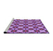 Sideview of Machine Washable Transitional Orchid Purple Rug, wshpat2884pur