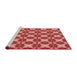 Sideview of Machine Washable Transitional Red Rug, wshpat2884rd