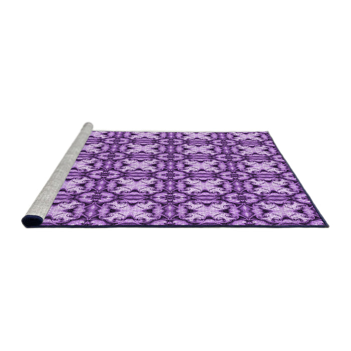 Sideview of Machine Washable Transitional Violet Purple Rug, wshpat2885pur