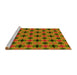 Sideview of Machine Washable Transitional Tomato Red Rug, wshpat2887yw