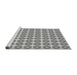 Sideview of Machine Washable Transitional Silver Gray Rug, wshpat2889gry