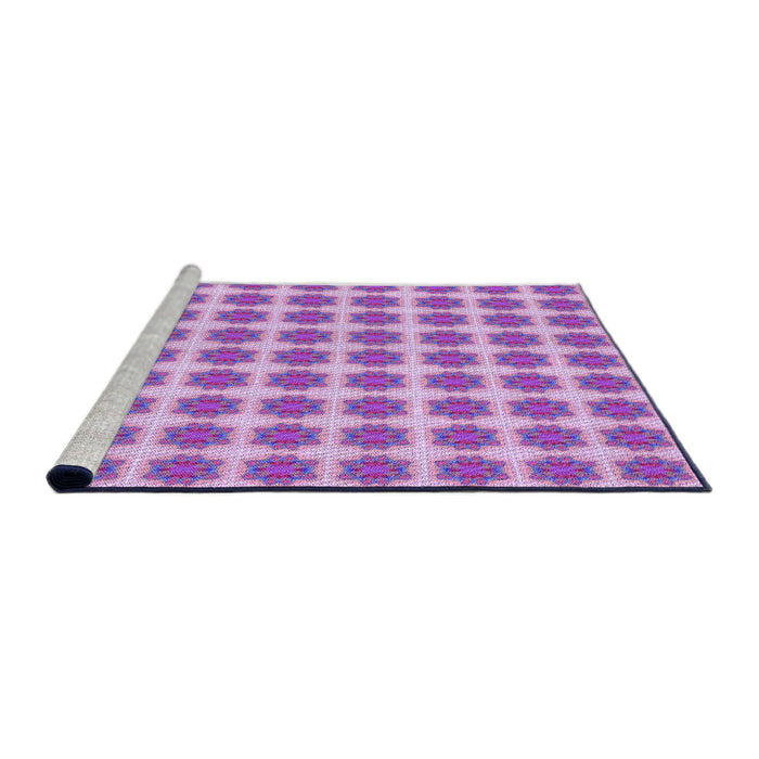 Sideview of Machine Washable Transitional Crimson Purple Rug, wshpat2889pur