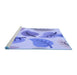 Sideview of Machine Washable Transitional Blue Rug, wshpat289blu