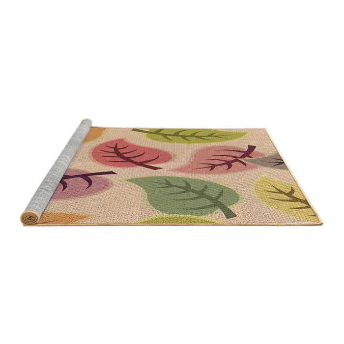 Sideview of Machine Washable Transitional Rust Pink Rug, wshpat289brn